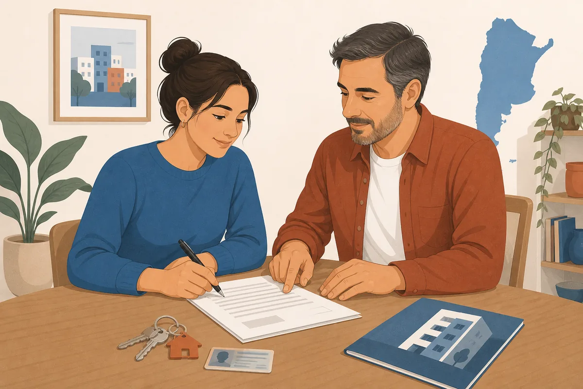 Contrato de alquiler por dueño directo con llaves y documentos